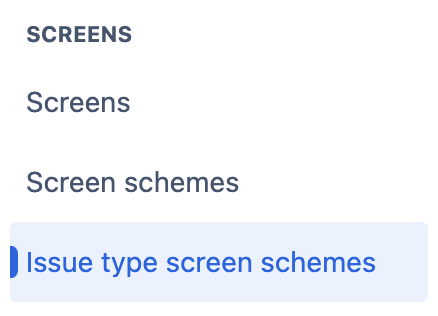IssueTypeScreenSchemes