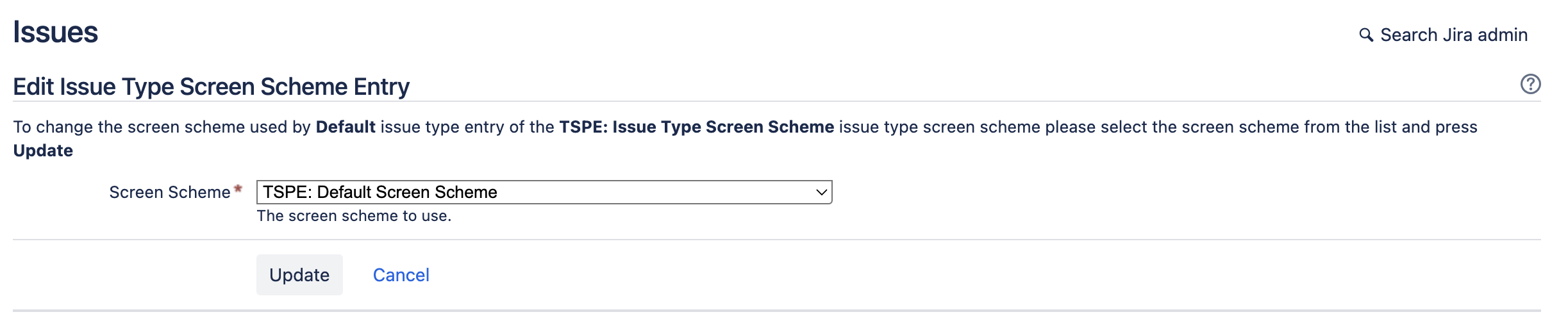 IssueTypeScreenSchemeIssueTypeEdit