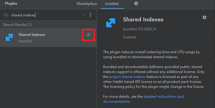SharedIndexesPlugin