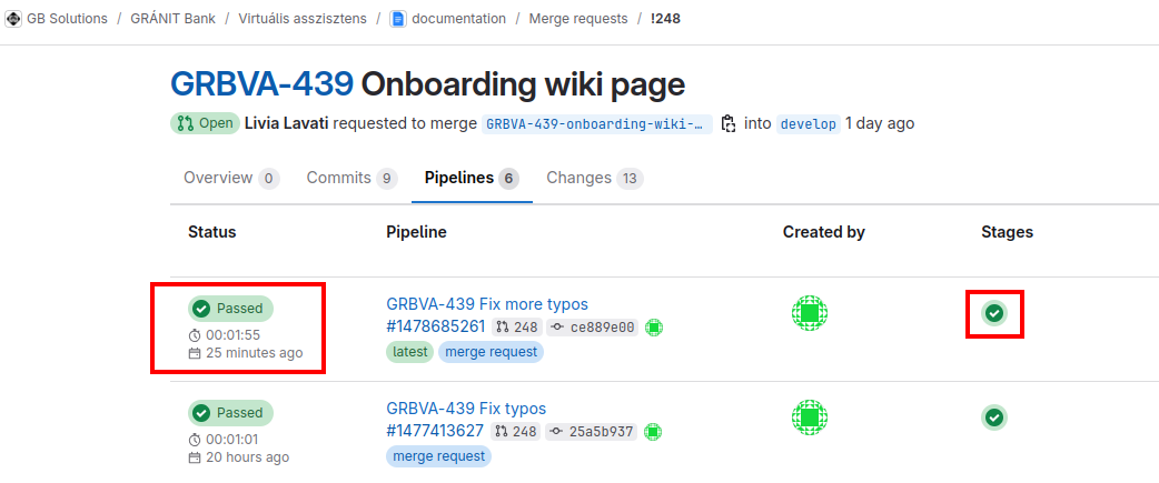 Jegy áthúzása WFR státuszba